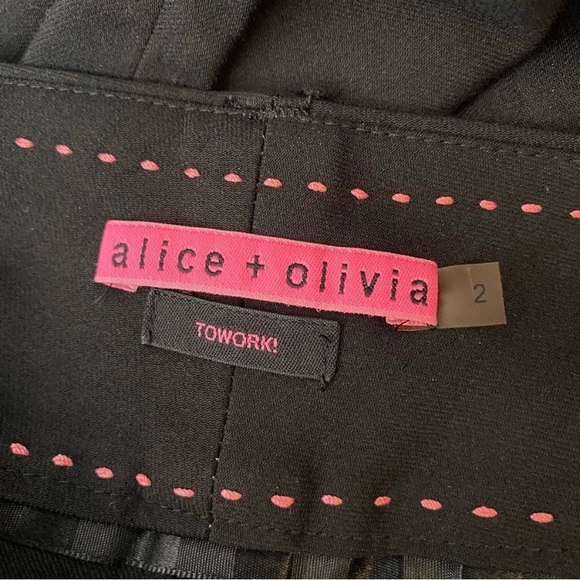 Alice + Olivia Black Career Bootcut Pant - Picture 8 of 9